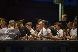 The Oskaloosa City Band during their final performance of 2023.