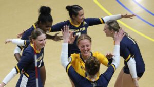 The William Penn women’s volleyball knocked off a top-25 foe as it broke into the win column at the highly-competitive Columbia Hampton Inn Classic Friday and Saturday.