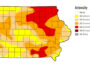 Extreme drought expanded significantly in northeast Iowa. (Courtesy of U.S. Drought Monitor)