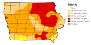 About three-quarters of the state is now suffering from severe or extreme drought. (Courtesy of U.S. Drought Monitor)