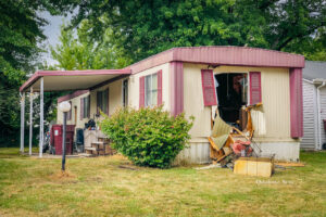 Police used a battering ram to gain access to a home at Spring Creek Village in Oskaloosa.