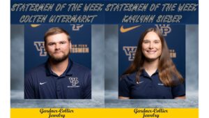Men's shotgun sports shooter Colten Uitermarkt (Grad., Otley, Iowa, Master's of Organizational Leadership) and women's shotgun sports shooter KayLynn Sieber (Jr., Marshall, Minn., Biology) have been named the Statesmen of the Week for the week of September 11-17, presented by Gardner-Collier Jewelry.