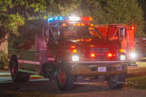 New Sharon Fire and Oskaloosa Fire put out a structure fire in rural Mahaska County on Saturday night.