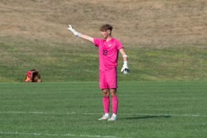 Freshman Harvey Sellers' (Surrey, England/Ewell Castle) miraculous save with zero seconds on the clock preserved a 0-0 draw for No. 13 Indian Hills Men's Soccer team with Iowa Lakes Community College on Saturday. The Warriors move to 3-1-3 on the year.