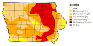  Extreme drought still grips nearly a quarter of the state. (Courtesy of U.S. Drought Monitor)