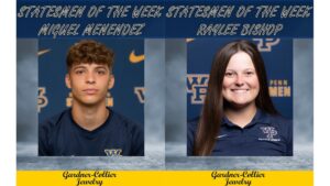 Men's soccer player Miguel Menendez (Fr., Oveido, Spain, Wellness and Recreation) and women's shotgun sports athlete Raylee Bishop (Jr., Ankeny, Iowa, Engineering) have been named the Statesmen of the Week for the week of October 23-29, presented by Gardner-Collier Jewelry.