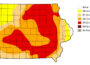 Extreme drought expanded into west-central Iowa in the past week. (Courtesy of U.S. Drought Monitor)