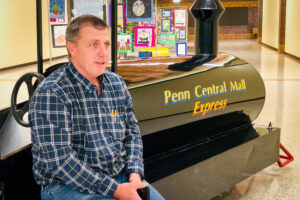 Mike Gipple will be your engineer for the Tuesday train rides at Penn Central Mall.