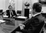 President Richard Nixon meets with Secretary of State Henry Kissinger January 21, 1974 in the Oval Office. (Photo by National Archive)