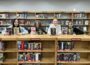 Oskaloosa Middle School students receiving the books donated by Book Vault.