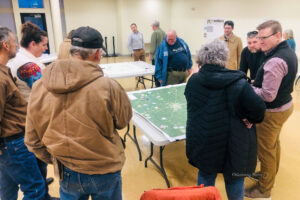 Community members share their thoughts and insights with officials from Mahaska County Conservation and the City of Oskaloosa.