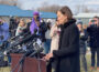 Gov. Kim Reynolds speaks at a press conference in Perry on Jan. 4, 2024, following a high school shooting. (Photo courtesy of Douglas Burns)