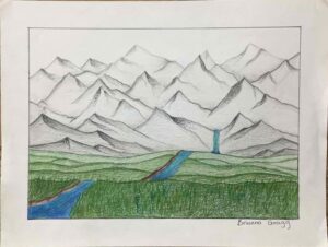 Brianna Gragg, Drawing “Colorado Daydream.”