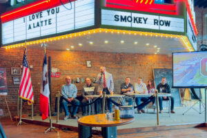Coffee and Conversation included representatives from Oskaloosa Christian, North Mahaska, Eddyville-Blakesburg-Fremont, and Oskaloosa School Districts.
