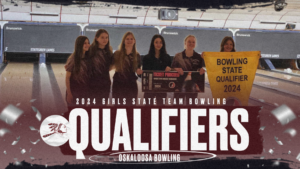 Oskaloosa Girls Bowling qualified for the 2024 State Bowling Championship.