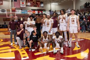 For the 20th time in program history, the Indian Hills Men's Basketball team captured the National Junior College Athletic Association (NJCAA) DI Men's Basketball Region 11 Championship. The Warriors took down Southeastern Community College 76-68 at the Hellyer Center to claim the title.