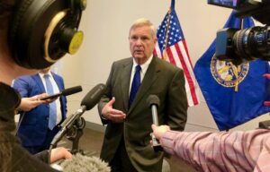 U.S. Secretary of Agriculture Tom Vilsack, pictured in Omaha on March 28, 2024, raised concerns Wednesday with U.S. House Republicans’ farm bill proposal. (Photo by Cindy Gonzalez/Nebraska Examiner)