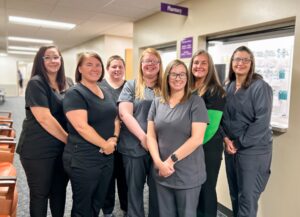 Pictured (left to right), Mahaska Health CareRx Pharmacy Team: Amy Brisel, Mary Smith, Kaitlin Monohon, Shauna Richardson, Jessica Waits, Ellen Alexander and Jenny Anderson

