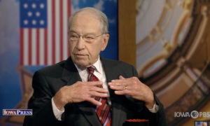  Sen. Chuck Grassley appeared on “Iowa Press” on Sept. 15, 2023. (Screenshot via Iowa PBS)