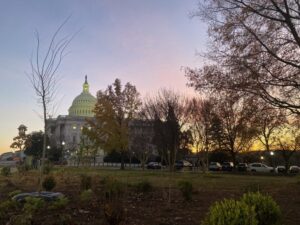  U.S. Capitol at sunset on March 8, 2024. (Photo by Jennifer Shutt/States Newsroom)