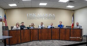 The Oskaloosa School Board on April 14th, 2025.