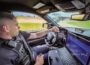 Oskaloosa Police Officer monitors speed along Highway 163 in Oskaloosa. He recently pulled over a speeder doing 91 in a 65 mph speed zone.