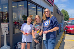 Ranae Banicky and two junior members of American Legion were outside of Fareway in Oskaloosa on Saturday selling poppies and helping to raise awareness of veterans in the community.