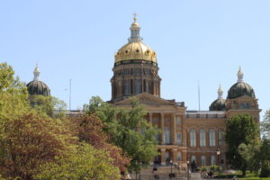 The Iowa Capitol on May 8, 2025. (Photo by Cami Koons/Iowa Capitol Dispatch) 