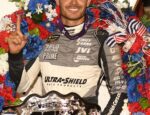 Kyle Larson cashed $21,000 in his fourth Front Row Challenge Victory in Oskaloosa Monday (Paul Arch Photo)