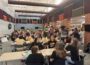 Student leaders from 10 southeast Iowa schools fill the Oskaloosa High School commons during the Southeast District Officer Boot Camp on Sept. 10. Hosts expanded the setup early to accommodate about 90 participants as they rotated through leadership training sessions.
