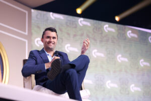 Charlie Kirk speaking with attendees at the 2025 Young Women's Leadership Summit at the Gaylord Texan Resort & Convention Center in Grapevine, Texas. (photo by Gage Skidmore under CC BY-SA 4.0)