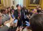 White House budget director Russell Vought speaks with reporters inside the U.S. Capitol on July 15, 2025. (Photo by Jennifer Shutt/States Newsroom)