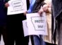 Food bank and food pantry leaders gathered in Des Moines Oct. 23, 2025 to urge the end of the government shutdown before it causes a lapse in federal nutrition program funding. (Photo by Cami Koons/Iowa Capital Dispatch)