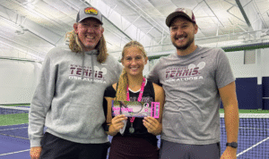 Loghan Edgar punched her ticket to the state tennis tournament. (photo provided)