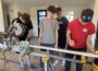 Oskaloosa High School students in the Building Trades program work on building this year’s student-built home in the Fox Run neighborhood. The hands-on class gives students real-world construction experience as they build a full-scale house from the ground up.