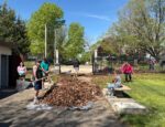 Osky YSF recently held a clean up effort at the old Oskaloosa Community Stadium. (photo courtesy Erica Silvers)