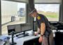 An Iowa State Patrol employee at one of Iowa’s interstate weigh stations for commercial vehicles. (Photo courtesy Iowa Department of Public Safety)