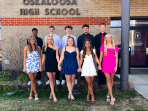 Back row: (Left to right) Javion Reeves, Tate Peterson, Mason Muir, Trey Parks, Blake Herny Front row: (Left to right) Taylor Roorda, Ana Boosalis, Emily Rice, Karley Armstrong, Tierney Carter 