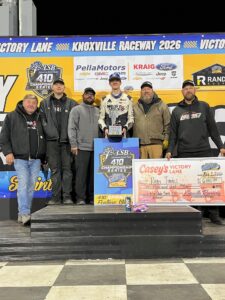 Ryan Timms and the Liebig Racing #10 Team took the feature win Saturday at Knoxville. (submitted photo)