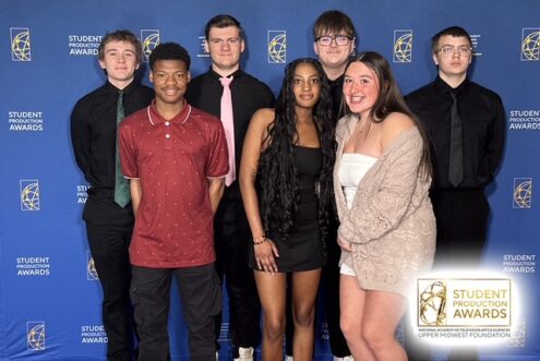 Oskaloosa High School students take part in the Upper Midwest Student Television Production Awards in Minneapolis, where their student-produced video on food insecurity earned a top nomination and highlighted the impact of real-world storytelling. (photo submitted)