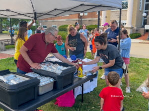 Attendees of the Summer Reading Kickoff Party enjoyed a meal provided by Mahaska County United Way as the community celebrated the start of the Summer Reading Program and Summer Lunch Program.