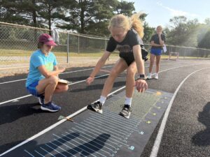 Students take part in speed, agility, jumping and explosiveness testing during the district’s youth combine, which gave athletes in grades 7-12 an opportunity to measure their progress and showcase the work they put in throughout the summer training program.