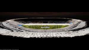 In collaboration with Musco, Daytona International Speedway will install LED lighting across all existing oval track high mast pole-mounted fixtures, the road course, infield, pit box and emergency lighting systems. (photo provided)