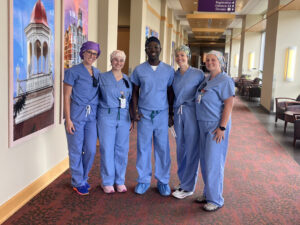 Dr. Kofi Osei and Surgery Services care team members perform first pacemaker implementation at Mahaska Health