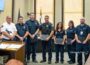 Seven first responders were honored during the Aug. 3, 2026, Oskaloosa City Council meeting. The firefighters, police officer, and Mahaska Health paramedics received American Heart Association Heartsaver Hero Awards for helping save a man who collapsed at the Oskaloosa Public Library on June 2.