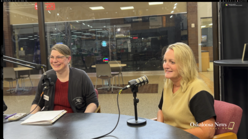 Marcia DeVore (left) and Michelle Oliver sit down with Oskaloosa News to talk about the upcoming school year for Oskaloosa.