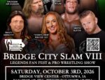 Road Dogg, Billy Gunn, “Hacksaw” Jim Duggan and other wrestling stars are scheduled to appear at Central Empire Wrestling’s Bridge City Slam VIII on Saturday, Oct. 3, 2026, at the Bridge View Center in Ottumwa. The Legends Fan Fest begins at 4 p.m., followed by wrestling at 7 p.m. Tickets start at $25 and include fan fest admission. Some autograph and photo opportunities carry additional charges.