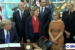 President Donald Trump was joined by officials including U.S. Secretary of Commerce Howard Lutnick, Iowa Attorney General Brenna Bird, U.S. Rep. Mariannette Miller-Meeks and U.S. Rep. Ashley Hinson at a news conference Sep. 28, 2026 in the Oval Office announcing plans for Mesabi Metallics to build a $15 billion steel mill in Iowa. (Photo screenshot via CSPAN)