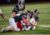 Three Oskaloosa defenders bring down a Marion ball carrier during the Indians’ home football game on Friday, October 16th, 2026, at Statesmen Community Stadium in Oskaloosa. The Indians battled back to within three points at halftime before Marion pulled away for a 41-10 victory.