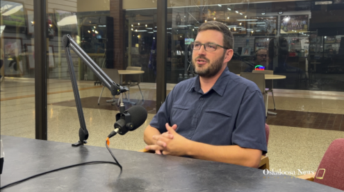 Ben Wilker in the Oskaloosa News studio.